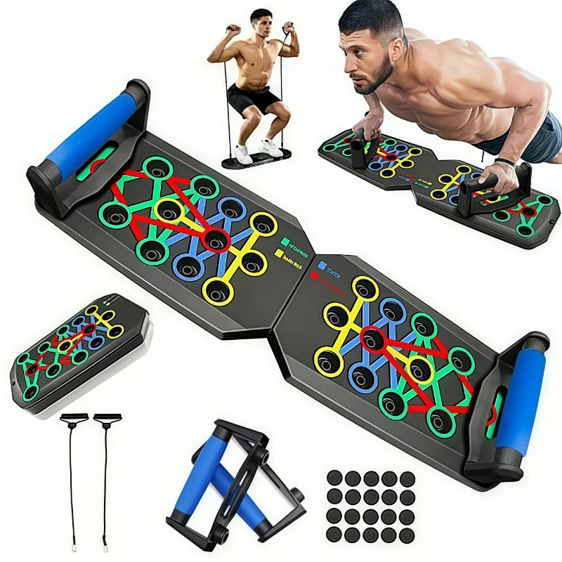 Sports Equipment Companies - Plataforma Dobrável para Flexões com Faixas